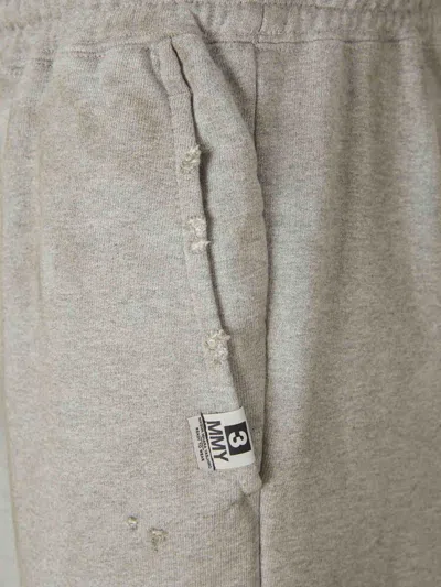Miharayasuhiro Maison Mihara Yasuhiro Drawstring Distressed Track Pants In Gray