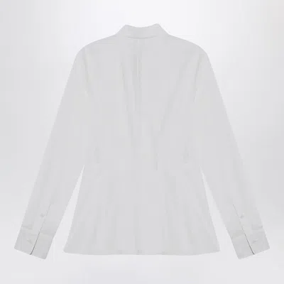 Burberry White Cotton Slimfit Shirt In White