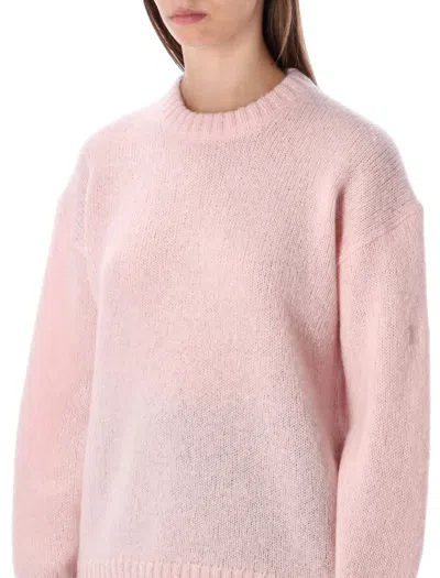 By Malene Birger Brie Wool And Mohair Crewneck Sweater In Pink