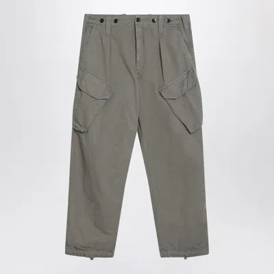 C.p. Company Military Green Cargo Pants In Cotton In Gray