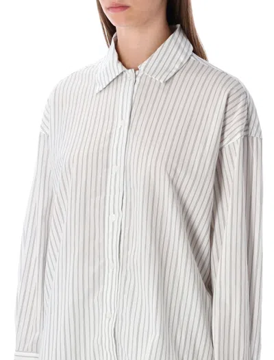 Calvin Klein Pinstripe Shirt In White