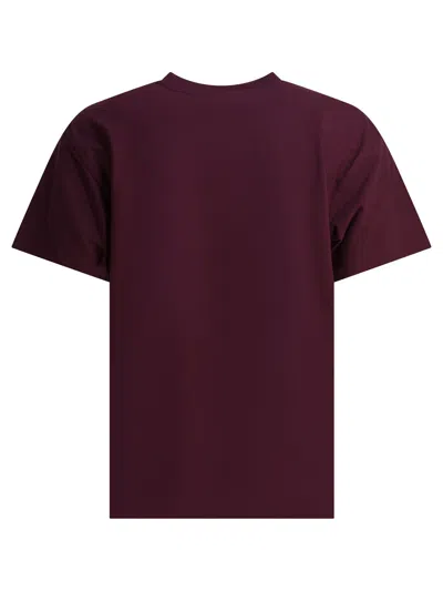 Carhartt S/s American Script T-shirts Bordeaux In Burgundy