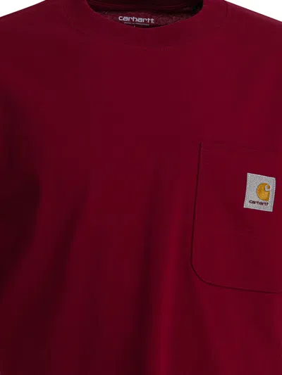 Carhartt Wip "s/s Work Pocket" T-shirt In Red