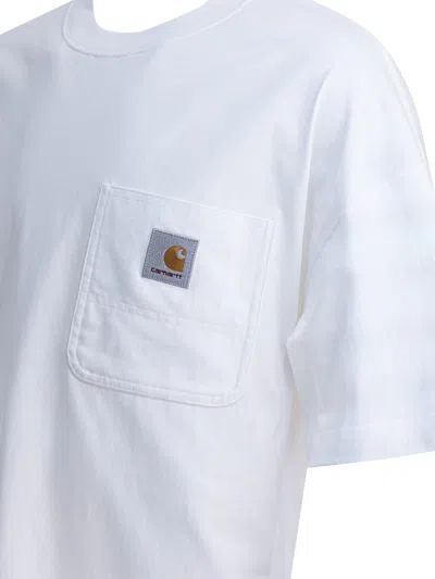 Carhartt Wip "s/s Work Pocket" T-shirt In White