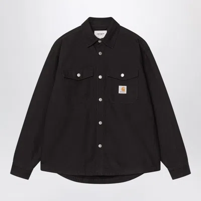 Carhartt Selby Shirt Jac Cotton Canvas Casual Blue In Black