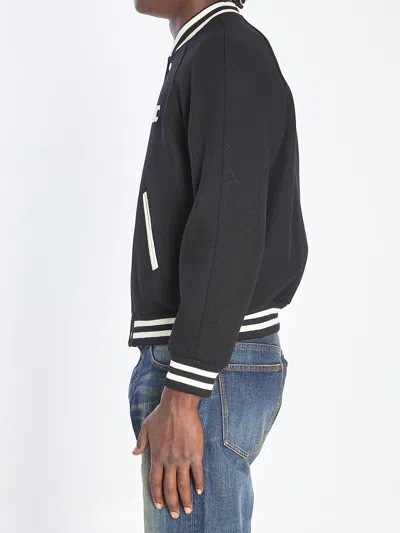 Celine Men Triomphe Teddy Lined Jacket In Black