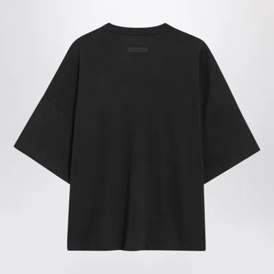 Essentials Fear Of God  Black Crewneck T-shirt With Logo