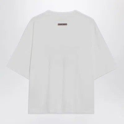 Essentials Logo Print Boxy T-shirt In White