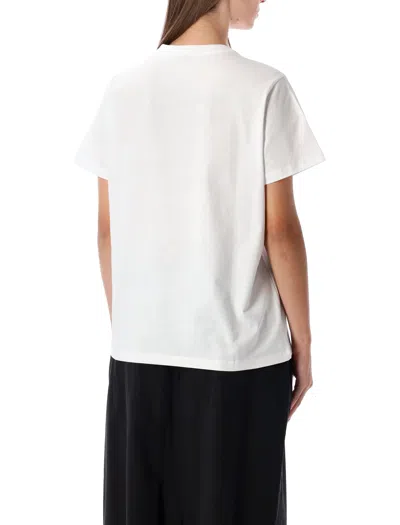 Ganni Women Puppy Print And Logo T-shirt In White