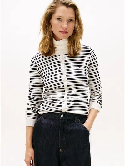 Tommy Hilfiger Lightweight Stripe Cardigan In Multi
