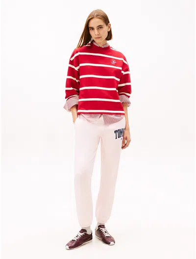 Tommy Hilfiger Varsity Tommy Logo Sweatpant In Pink