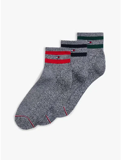 Tommy Hilfiger Varsity Athletic Quarter In Gray