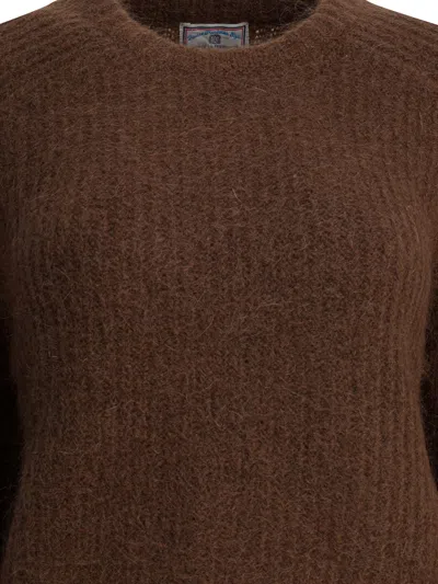 Ines De La Fressange Mohair Round Neck Knitwear In Brown
