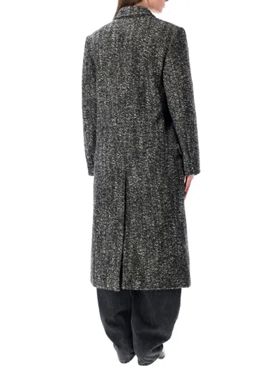 Isabel Marant Wool Ebyane Double-breasted Coat In Gray