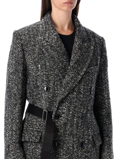 Isabel Marant Wool Ebyane Double-breasted Coat In Gray