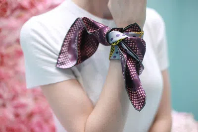 Jessie Zhao New York Silk Bandana With Yellow Leopards In Multi