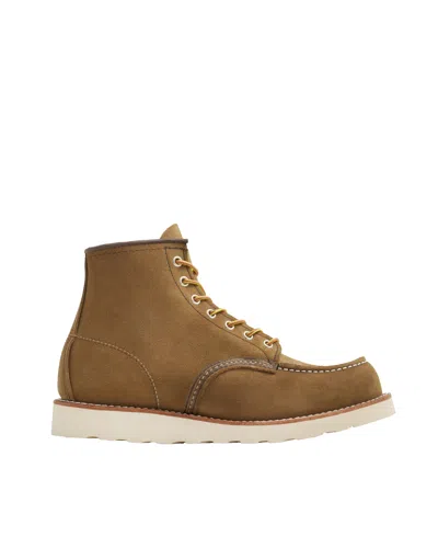 Red Wing Stivaletto Classic Moc Olive Mohave In Brown