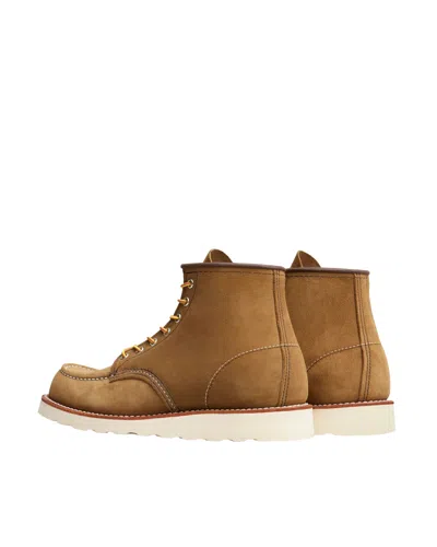 Red Wing Stivaletto Classic Moc Olive Mohave In Brown
