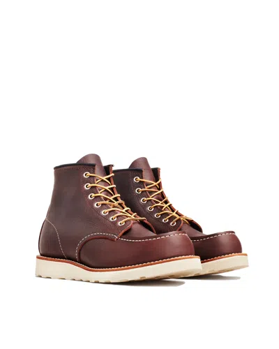 Red Wing Lace Up Boots Moc Toe Brown Leather In Brown