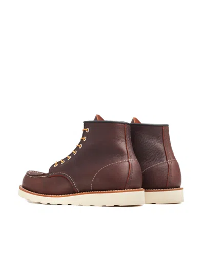 Red Wing Lace Up Boots Moc Toe Brown Leather In Brown