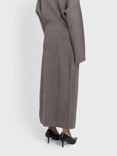 Lauren Manoogian Double Knit Blanket Skirt In Gray