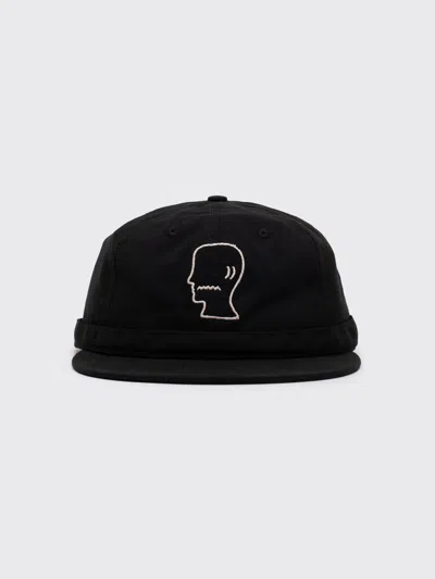 Brain Dead Extended Strap 6 Panel Logohead Hat In Black