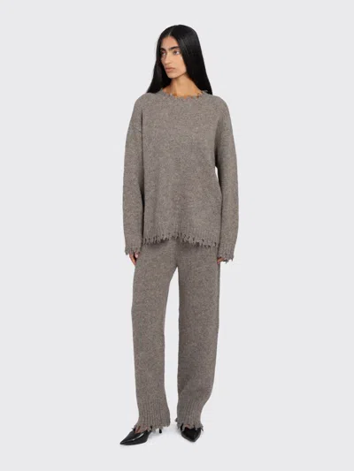 Lauren Manoogian Fray Crewneck In Brown