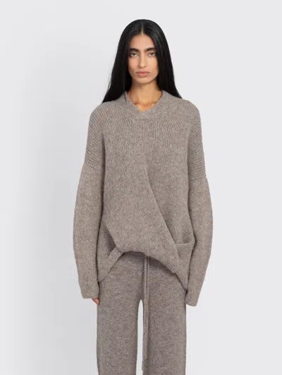 Lauren Manoogian Knot Pullover In Brown