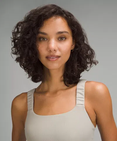 Lululemon Ruched-strap Cropped Keyhole Tank Top In Gray