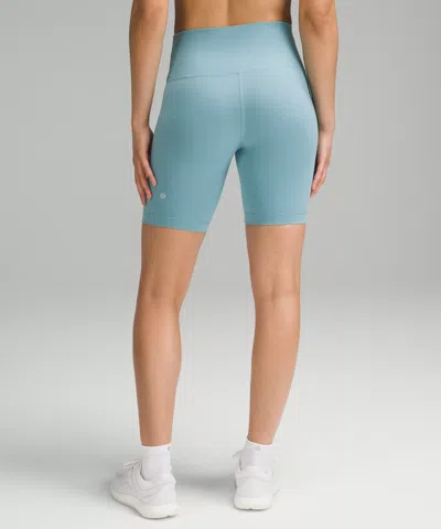 Lululemon Wunder Train High-rise Short 8" In Blue