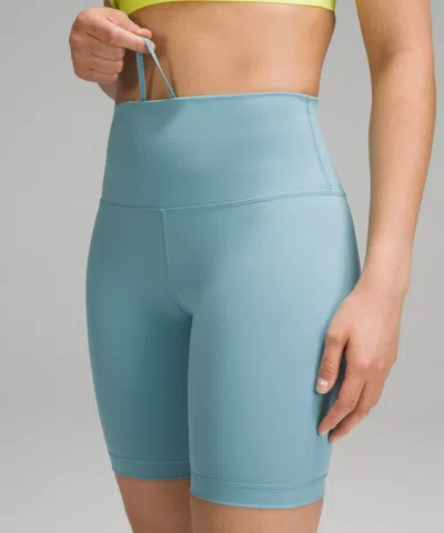 Lululemon Wunder Train High-rise Short 8" In Blue
