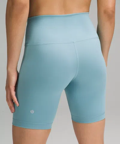 Lululemon Wunder Train High-rise Short 8" In Blue