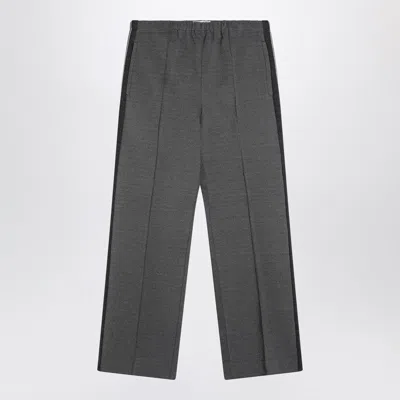 Miu Miu Anthracite Knitted Trousers In Punto Stoffa In Gray