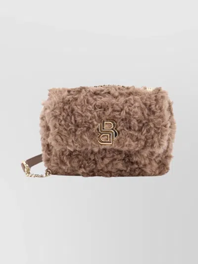 Hugo Boss Luxe Shoulder Bag Chain Strap In Brown