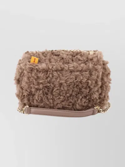 Hugo Boss Luxe Shoulder Bag Chain Strap In Brown