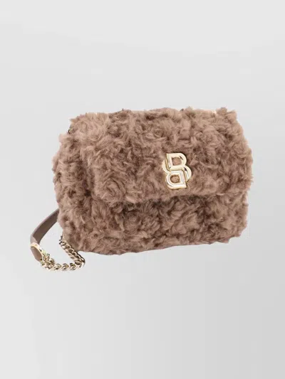 Hugo Boss Luxe Shoulder Bag Chain Strap In Brown