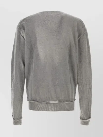 Our Legacy V-neck Wool Cardigan Featuring Front Pockets In Gray