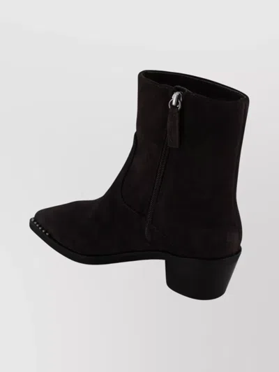 Ash Urban Texan Style Ankle Boots In Black
