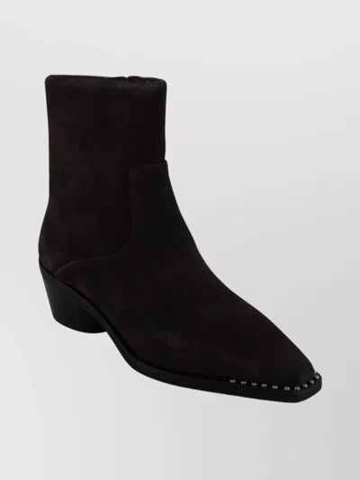 Ash Urban Texan Style Ankle Boots In Black