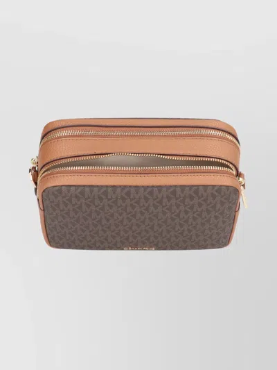 Michael Michael Kors Bryant Media Logo Camera Shoulder Bag In Neutral