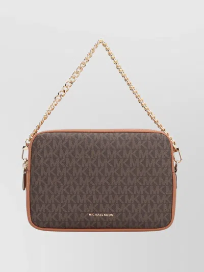 Michael Michael Kors Bryant Media Logo Camera Shoulder Bag In Neutral