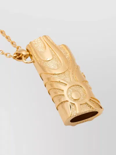 Pucci Lighter Pendant Sautoir Necklace Accessories In Gold