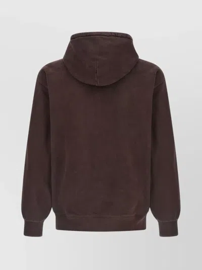 Carhartt Hoodie With Drawstring And Kangaroo Pocket In Brown