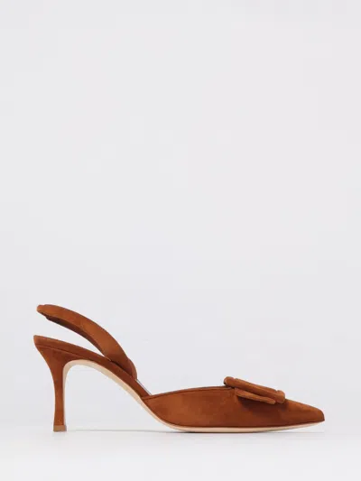 Manolo Blahnik Pump  Woman Color Brown In Brown