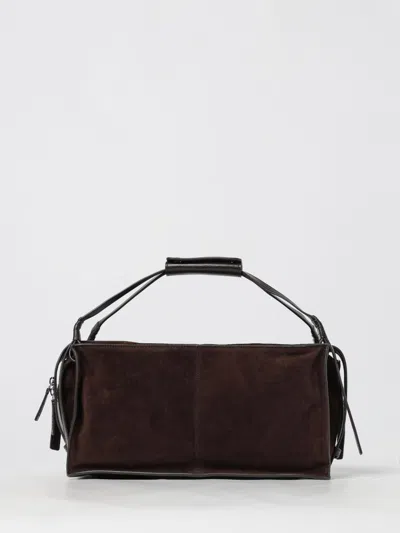 Staud Harold Slouchy Suede Top-handle Bag In Brown