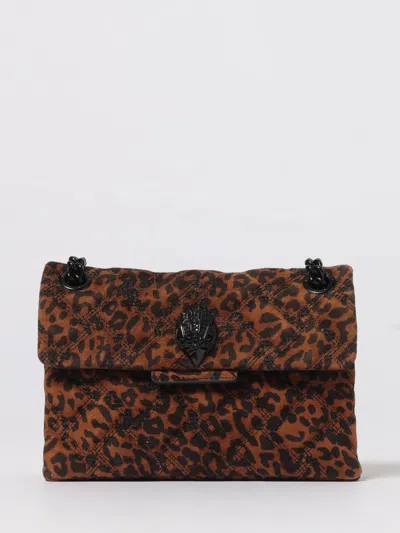 Kurt Geiger Mini Leather Kensington Crossbody Bag In Animal Print