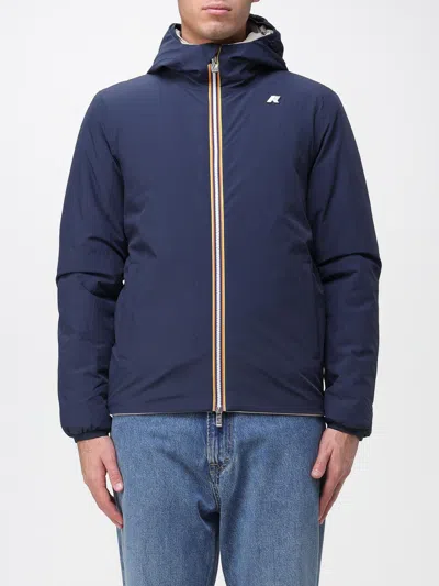 K-way Jack St Warm Double Blue Depth/beige Cash Jacket In Blue
