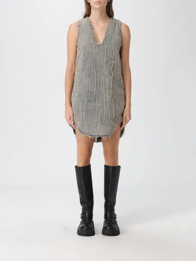 Diesel Dress  Woman Color Blue In Gray