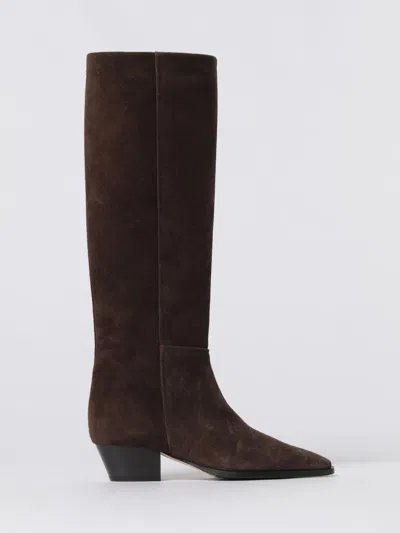 Aeyde 40mm Medea Suede Pointed-toe Boots In Pink