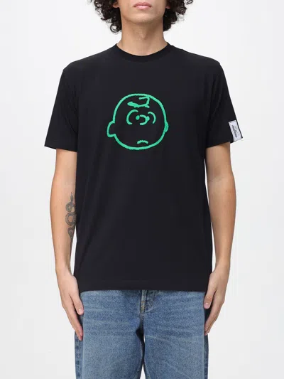Iceberg Logo Graphic Print Short Sleeve T-shirt In Black